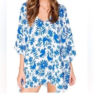 Show Me Your Mumu Peta Tunic Senorita Bluebird Caftan Style Small Beach Boho GUC